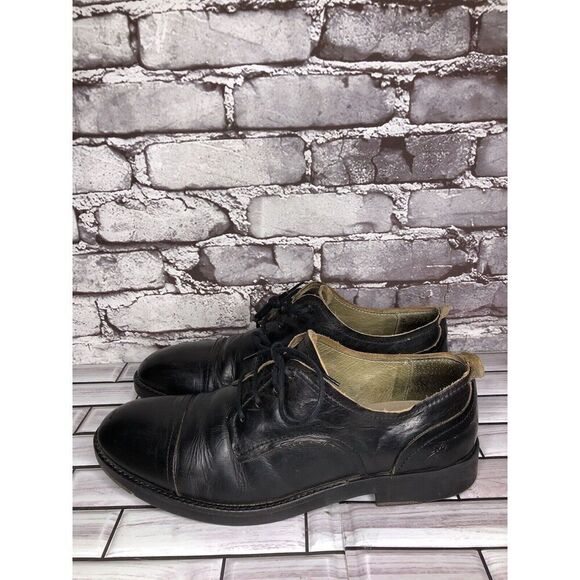 Fly London Black Leather Cap Toe Comfort Lace Up Oxfords Shoes Men Sz 43EU/10M - Picture 11 of 16